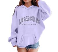 Sweat Fille a Capuche 2025 Imprimé Lettre Sweatshirt Enfant Haut Manche Longue Décontracté Tunique Simple Pull Enfant Classique Sportwear Casual Hiver Vetement ado Chic