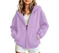 Sweat Fille À Capuche Zippé Pour Automne Hiver | Coupe Décontractée Avec Capuche Et Fermeture Zippée Idéale Pour École Loisirs Promenade Et Quotidien