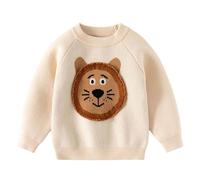 Sweat Fille Col Rond, Pull Enfant Fille, Grande Taille Basique Col Rond Manches Longues Hauts pour Enfant Hiver Chaud Confort Mode Et Loisirs Chandail Respirant Tricot Coupe Ample Sweatshirts