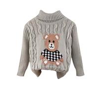 Sweat Fille Col Rond, Pull Enfant Grande Taille, Hiver Chaud Coupe Ample Respirant Grande Taille Pullover Manches Longues Basique Confort Sweatshirts Col Rond Mode Et Loisirs Tricot Hauts pour Enfant