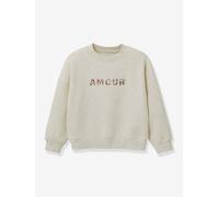 Sweat fille lettres en tissu Liberty coton biologique CYRILLUS beige 8A