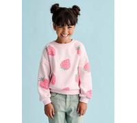 Sweat fille motifs fantaisie rose 7A