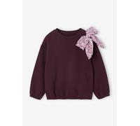 VERTBAUDET Sweat Fille Noeud en Sequins Prune 4A