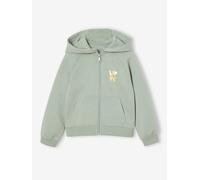 VERTBAUDET Sweat Fille Zippé à Capuche Doublé Vert Sauge 4A