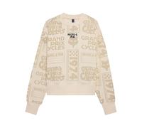 Sweat Fox Lady Environ 74 Surdimensionné Fleece Crew Off White XS