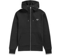 Sweat Fred Perry Hooded Zip Through Sweatshirt Noir - FRED PERRY - Homme - Manches longues M