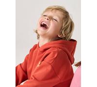 Sweat garçon à capuche motif poitrine orange 6A