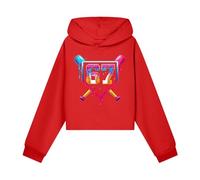 Sweat GarçOn,Sweat Capuche Enfant,Sweat à Capuche Court pour Filles avec imprimé Tendance, idéal pour Les vêtements décontractés et Les activités de Plein air. (Red, 8-9 Years)