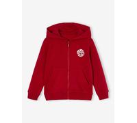 VERTBAUDET Sweat garçon zippé à Capuche Motif Poitrine Rouge 12A