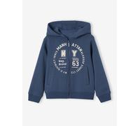VERTBAUDET Sweat garçon zippé à Capuche Sport Bleu Fonce UNI avec Decor 4A