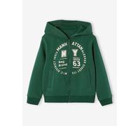 VERTBAUDET Sweat garçon zippé à Capuche Sport Vert Sapin 4A