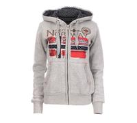 Sweat Gris clair à zip Femme Geographical Norway Farlotte XL