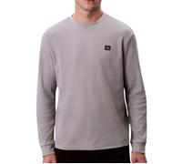 Calvin Klein T-Shirt Manches Longues Homme Waffle Badge Tee avec Col Ras-du-Cou, Gris (Formal Gray), L