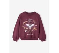 Sweat Harry Potter fille motif Hedwige avec détails glitter prune 5A