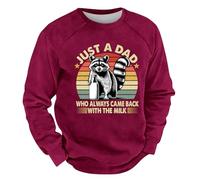 Sweat Homme Automne Et Hiver Sweat Homme Sans Capuche Col Rond Avec Imprimé À Manche Longues Couleur Pure Pulls De Sport Casual Coupe Ample Pulls Sans Capuche Les Cent Mode Doux Sweatshirt Haut