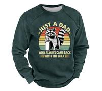 Sweat Homme Automne Et Hiver Sweat Homme Sans Capuche Col Rond Avec Imprimé À Manche Longues Couleur Pure Pulls De Sport Casual Coupe Ample Pulls Sans Capuche Les Cent Mode Doux Sweatshirt Haut