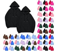 Sweat Homme Capuche Grande Taille, Veste Homme Mi Saison Chic Sweat Lot De 2 Sweats Décontractés Hoodie Unisexe Manteau Couleur Unie Manteaux Quotidiennes Veste Automne Loungewear Cordon Haut