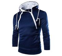 Sweat Homme Capuche,SANFASHION Noël T-Shirt Col Mao Manches Longues à Capuche Casual,SANFASHION Noël Manche Longue Running Sport,Sweat-Shirt Mode Hiver