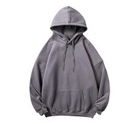 Sweat Homme Capuche Sweat à Capuche DéContracté pour Hommes avec Coupe éPaule TombéE Et Poche Avant Confortable Design Moderne Haut Essentiel Vestiaire Urbain