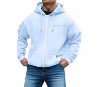 Sweat Homme Capuche, Sweat à Capuche zippé à imprimé Lettres, Coupe Ample, décontracté, Manches Longues