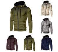 Sweat Homme Capuche Zippé Veste Polaire Chaude Hiver Sport Doublé à Manches Longues - Hoodie Doublure pour Homme