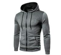 Sweat Homme Capuche Zippé Veste Polaire Chaude Hiver Sprort Doublé Sweat-Shirt à Capuche Doublure Hoodie Veste à Manches Longues pour Homme Sweat Homme Zippé