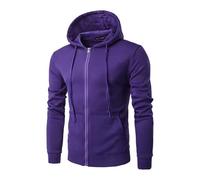 Sweat Homme Capuche Zippé Veste Polaire Chaude Hiver Sprort Doublé Sweat-Shirt à Capuche Doublure Hoodie Veste à Manches Longues pour Homme Sweat Homme Zippé