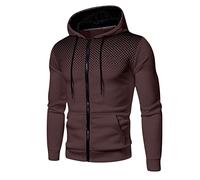 Sweat Homme Capuche Zippé Veste Polaire Chaude Hiver Sprort Doublé Sweat-Shirt à Capuche Doublure Hoodie Veste à Manches Longues pour Homme Sweat Homme Zippé