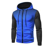 Sweat Homme Capuche Zippé Veste Polaire Chaude Hiver Sprort Doublé Sweat-Shirt à Capuche Doublure Hoodie Veste à Manches Longues pour Homme Sweat Homme Zippé