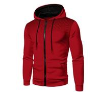 Sweat Homme Capuche Zippé Veste Polaire Chaude Hiver Sprort Doublé Sweat-Shirt à Capuche Doublure Hoodie Veste à Manches Longues pour Homme Sweat Homme Zippé