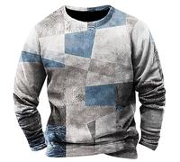 Sweat Homme Casual Chic Sweat-Shirt Homme Imprimé T-Shirts à Manches Longues Homme Classics Pull Homme Col Rond Pull De Travail Homme Sweats Homme Automne Hiver Printemps Pull Homme Confortable