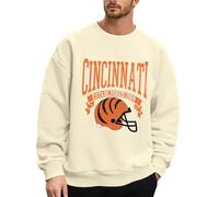 Sweat Homme Col Rond Large, Sweat à Capuche décontracté pour Homme, Ample, Confortable et Tendance, idéal pour Les matchs européens et de Rugby