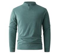 Sweat Homme Col Rond Large, Sweat-Shirt à Capuche uni doublé Polaire, Chaud et Confortable, en Thermique, col Rond, Manches Longues, idéal pour l'automne et Les Temps froids, en intérieur comme