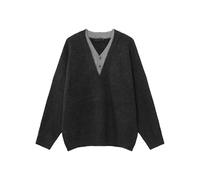 Sweat homme deux pièces col, style preppy casual automne-hiver