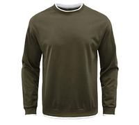 Sweat Homme Grande Taille,MâLe Printemps Et Automne Couleur Correspondant à Manches Longues Pull Goutte éPaule DéContracté Col Rond Pull Haut