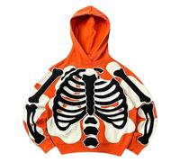 Sweat Homme Halloween À Capuche Imprimé Lune Chauve-Souris Pull Casual | Silhouette Mystique Mettant En Scène L'Obscurité Et Les Créatures De La Nuit Avec Une Superbe Finesse D'Impression