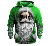 Sweat Homme Noel Pull Grande Taille Sweat Oversize, Sweatshirts Tendance Original Casual Homme Pulls Imprimé De Noel À Capuche Poches Thermique Sweats Unisexe Noël Fun Drôles