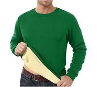Sweat Homme Polaire Col Rond Pullover Pull Laine Homme Hiver Thermique Pull avec Doublure Laine Sweatshirt Epais en Peluche pour Le Fitness et Le Travail Sport 2024 Pas Cher Pull Chasse Homme