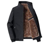 Sweat Homme Polaire Sweat à Capuche d'hiver pour Militaire Épaissir Coupe-Vent Coton Manteau Homme Hiver Chaude avec Revers Veste Matelassée Zipper Basique Jacket Couleur Unie Toucher Doux Veste