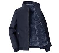 Sweat Homme Polaire Sweat à Capuche d'hiver pour Militaire Épaissir Coupe-Vent Coton Manteau Homme Hiver Chaude avec Revers Veste Matelassée Zipper Basique Jacket Couleur Unie Toucher Doux Veste