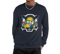 Sweat Homme République Centrafricaine Drapeau National Sweat-Shirt Col Rond Confortable, Pull Basique Idéal pour Le Quotidien Et Le Travail Toutes Saisons Couple