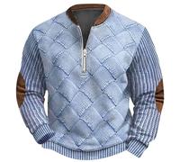 Sweat Homme sans Capuche Pull Jogging Sweatshirts Hommes Hoodie Graphique Imprimé Motifs Tendance pour Un Look Urbain Sweats Gilet Vetement Veste Polaire Survetement Sweat-Shirt