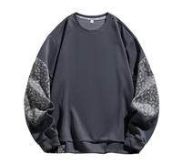 Sweat Homme sans Capuche, Sweat-Shirt à col Ras du Cou et Manches Longues, décontracté, Doux, doublé Polaire, Thermique, Chaud, pour l'hiver