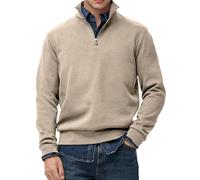 Sweat Homme sans Capuche, Sweat-Shirt épais à col Rond et Manches Longues, Pull décontracté doublé Polaire Douce, Haut Thermique d'hiver pour l'entraînement.