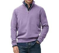 Sweat Homme sans Capuche, Sweat-Shirt épais à col Rond et Manches Longues, Pull décontracté doublé Polaire Douce, Haut Thermique d'hiver pour l'entraînement.