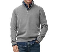 Sweat Homme sans Capuche, Sweat-Shirt épais à col Rond et Manches Longues, Pull décontracté doublé Polaire Douce, Haut Thermique d'hiver pour l'entraînement.