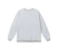 Sweat Homme sans Capuche- T Shirt Manche Longue Grande Taille Casual Ample Couleur Unie Style Vintage Pullover De Tous Les Jours Chic Simple Confortable Passe-Partout Streetwear