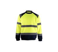 Sweat HV col rond Jaune fluo/Marine T.2XL - - 8082