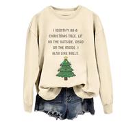 Sweat I Identify As Christmas Sweatshirt I Identify As A Christmas Tree Lit On The Outside Shirt Femmes Hommes, Khika-1, 3XL