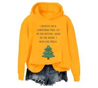 Sweat I Identify As Christmas Sweatshirt I Identify As A Christmas Tree Lit On The Outside Shirt Femmes Hommes, jaune, 3XL